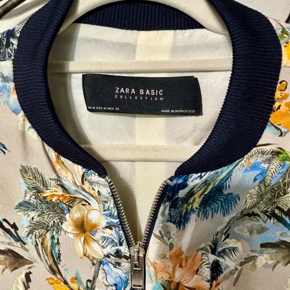 Zara Floral Crop Bomber Jacket - Picture 4 of 11
